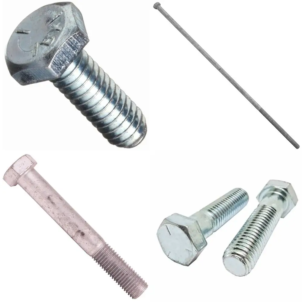 مسامير ذات غطاء سداسي من الخيوط الخشنة المطلية بالزنك من الدرجة 5 3/8-16 × 1-3/8، 100 قطعة، ملولبة بالكامل لحلول التثبيت القوي