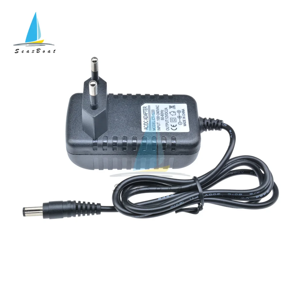 12 فولت 2A محول الطاقة الاتحاد الأوروبي التوصيل محول الطاقة توريد مهايئ شاحن 5.5X2.1mm ل LED CCTV محول محول جهد كهربي المقبس