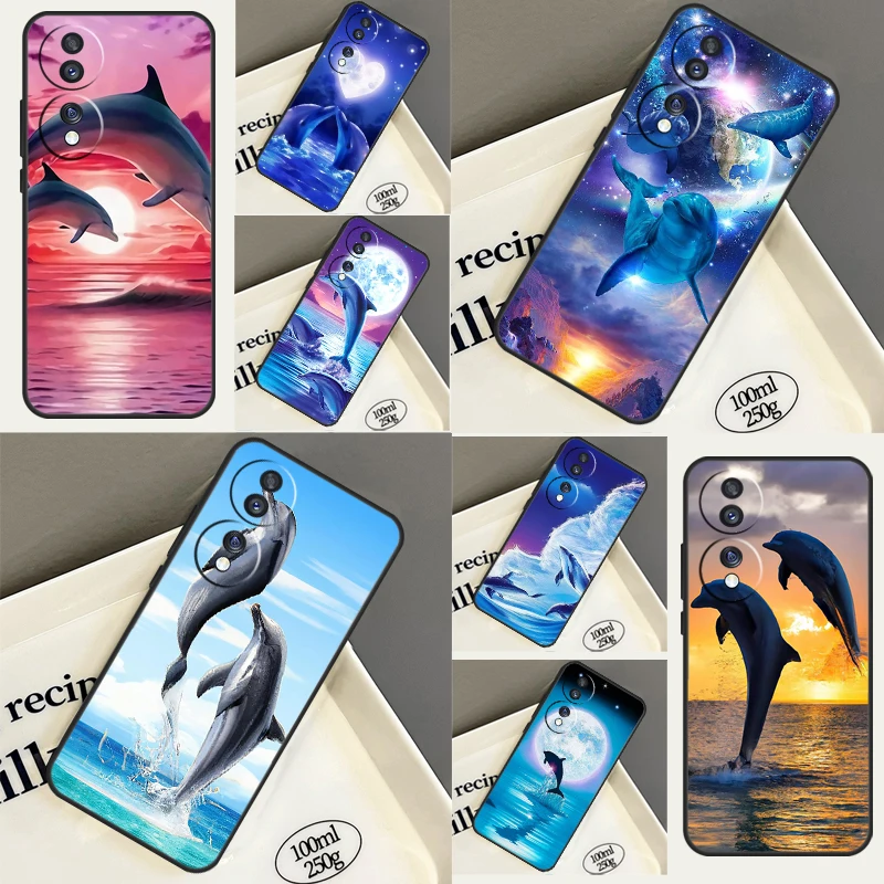 Dolphin Case For Huawei Honor X8 X9a 50 70 Magic5 Lite P20 P40 P30 Pro P Smart 2019 Nova 9 Cover