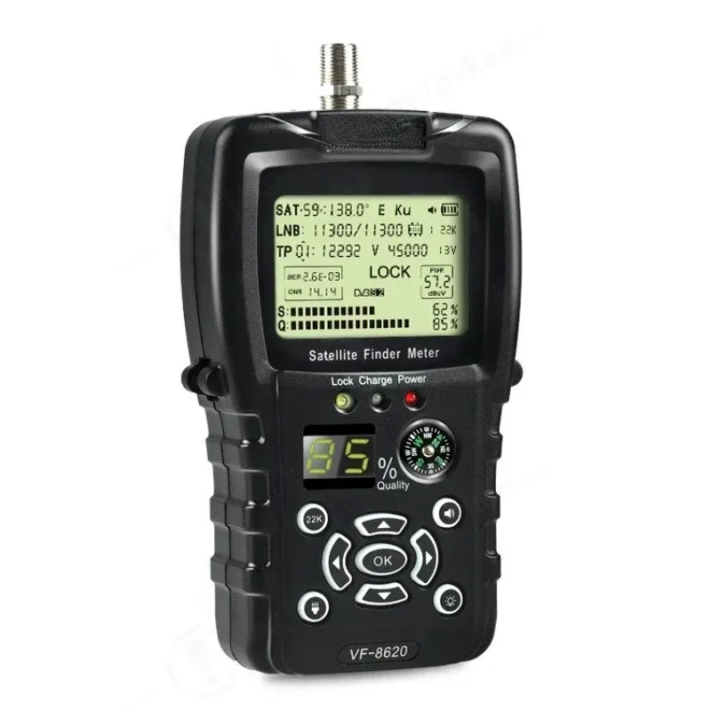 VF-8620 High Definition Star Finder Star Finder DVB-S2 /S2X with Flashlight, Compass