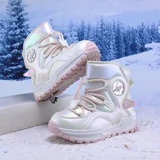 

Winter Outdoor Children Boots Princess Elegant Girls Shoes Water Proof Girl Boy Snow Boots Kids Warm High Quality Plush Boots