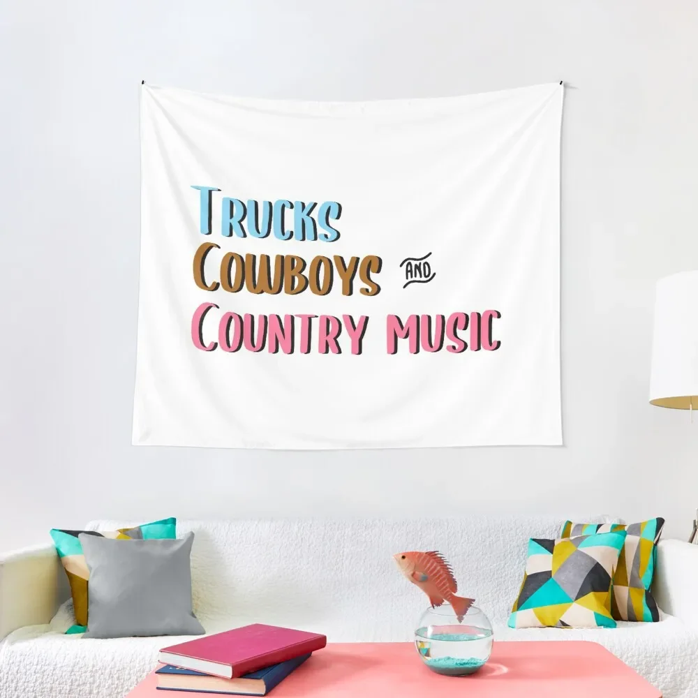 trucks, cowboys, and country music Tapestry Mushroom Aesthetic Room Decor Bedroom Deco Tapestry