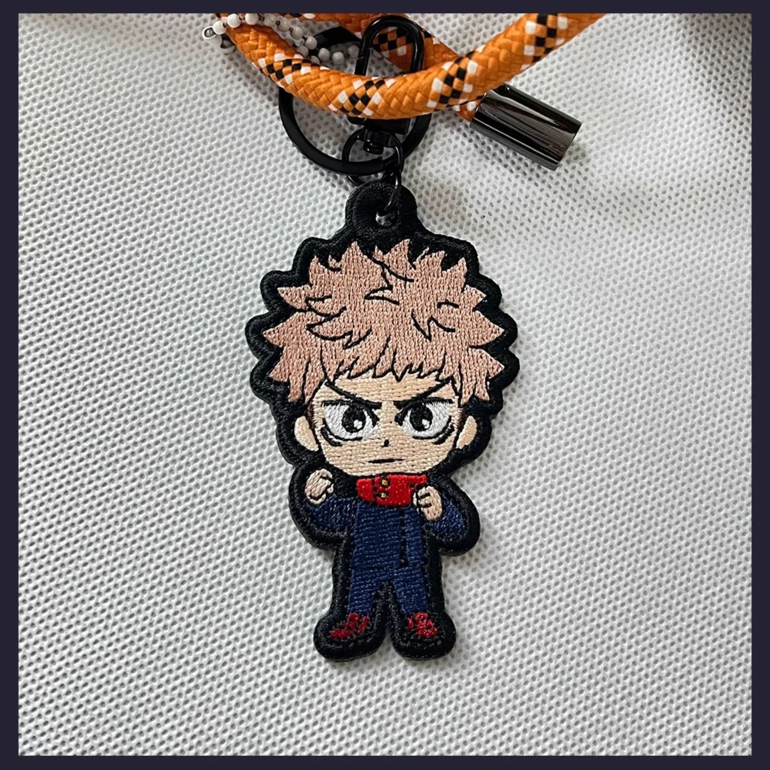 Anime Jujutsu Kaisen Itadori Yuji Kugisaki Nobara Ryomen Sukuna Cosplay Embroidery Keyring Keychain Backpack Pendant Xmas Gift