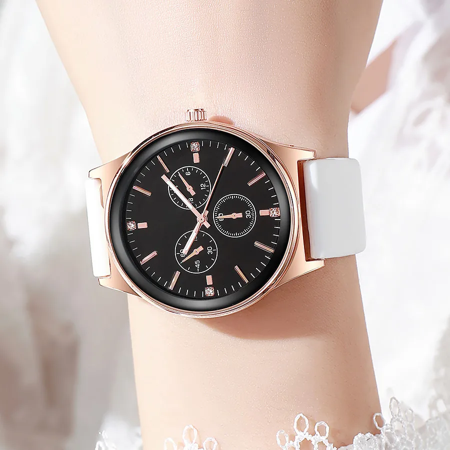 New Fashion Luxury Woman Elegant Watch Women Students Silicone Quartz Watches For Gifts Reloj Mujer Ladies Wristwatches Clock