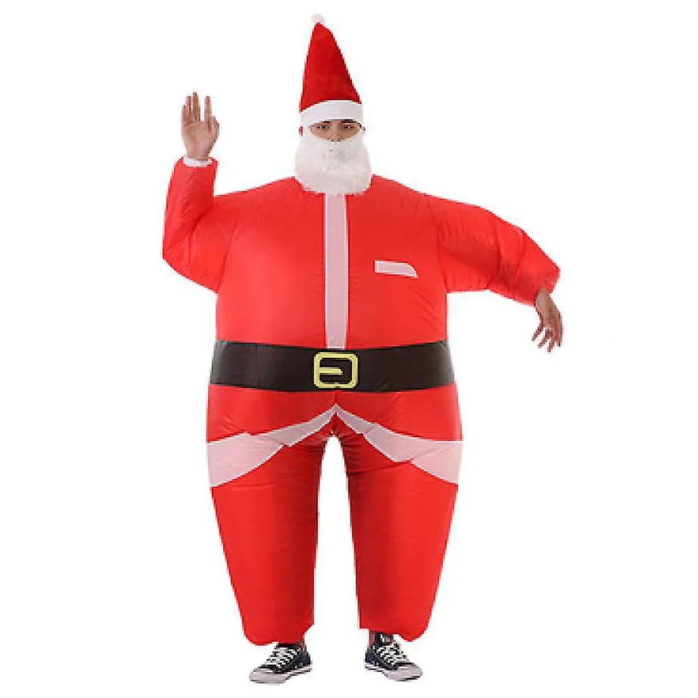 Inflatable Christmas Santa Claus Costume Unisex Adult Xmas Inflatable Funny Festive Suit Blow Up