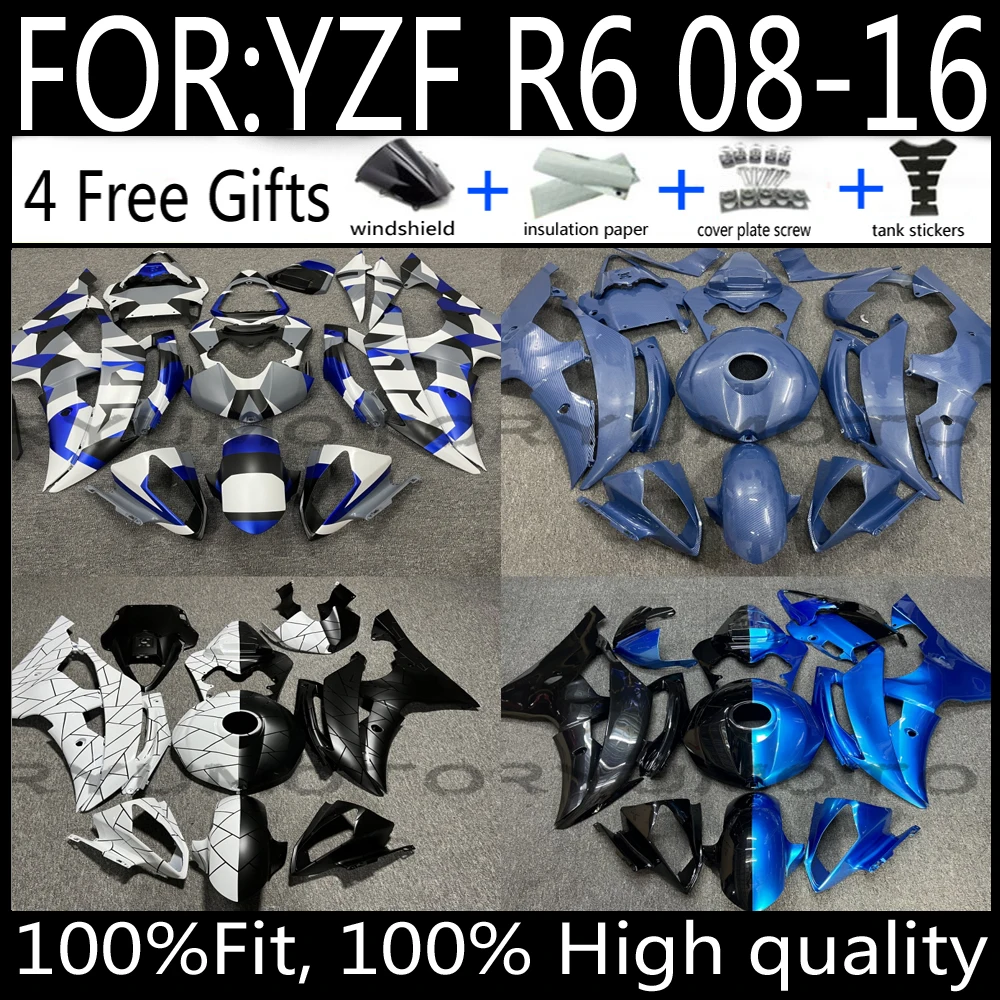 

YZF-R6 ABS Motorcycle Fairings Kit for Yamaha 2008-2016 Bodywork Kits HZMT New Fit R6 Fairing Kit