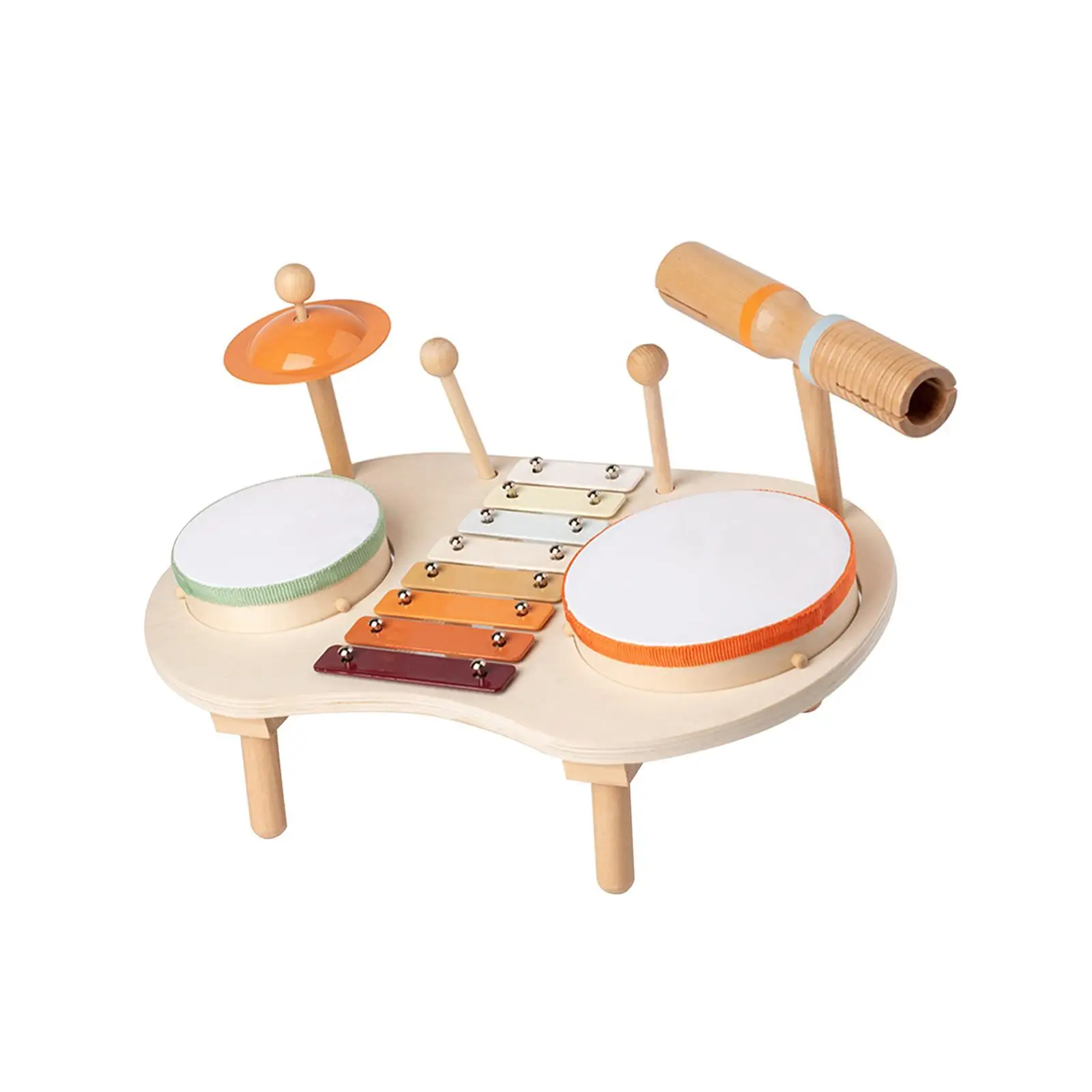 Brinquedo de percussão para crianças Instrumento musical, habilidade motora Kits de música pré-escolar Drum Toy para bebê Presente de aniversário