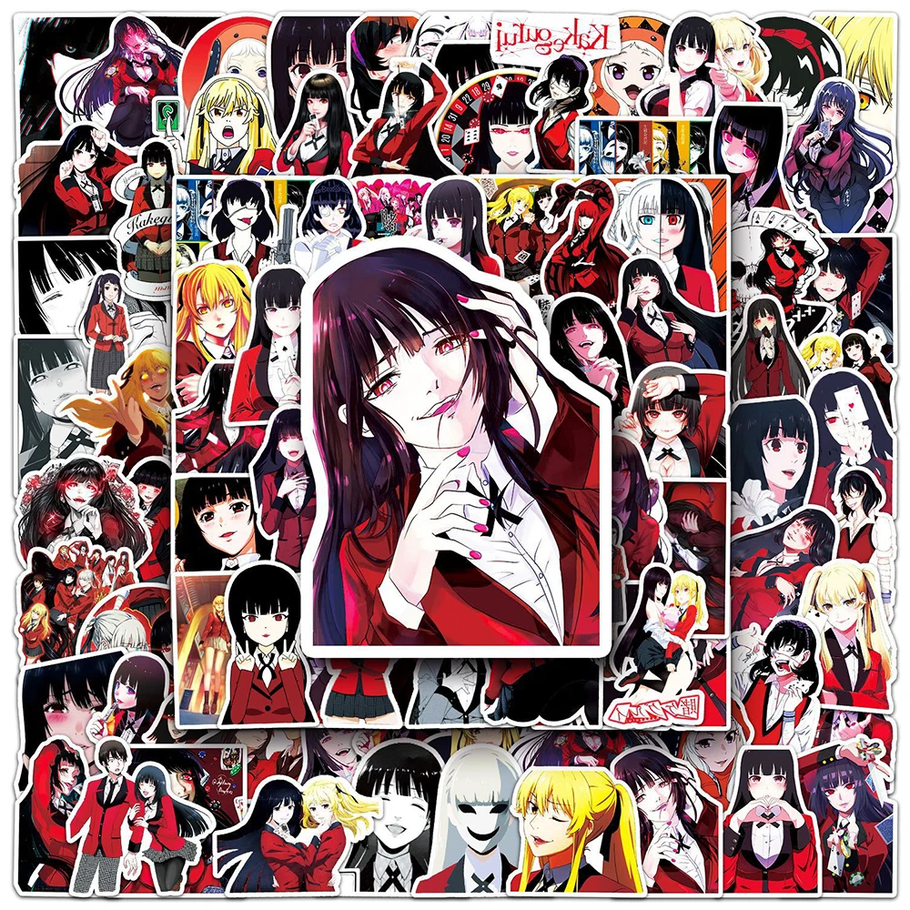 

10/30/50/100pcs Anime Kakegurui Cartoon Stickers Jabami Yumeko Graffiti Decals for Suitcase Luggage Laptop Cool PVC Sticker Gift