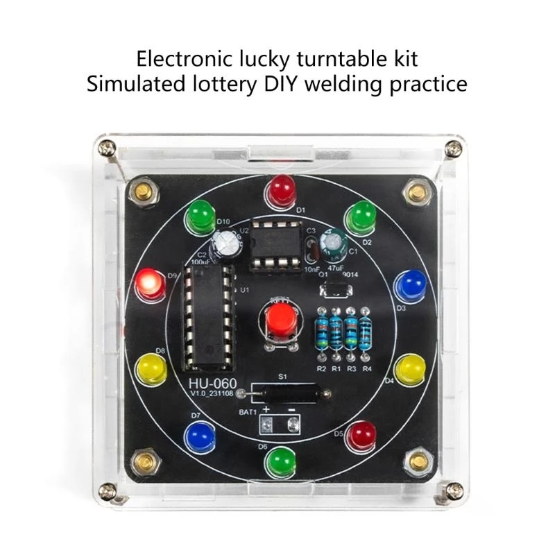 SZ Creative LED Lottery Wheel Kit Build Your Own Fun & Engaging DIY Project for Home Use, Students Teens Home Entertainment