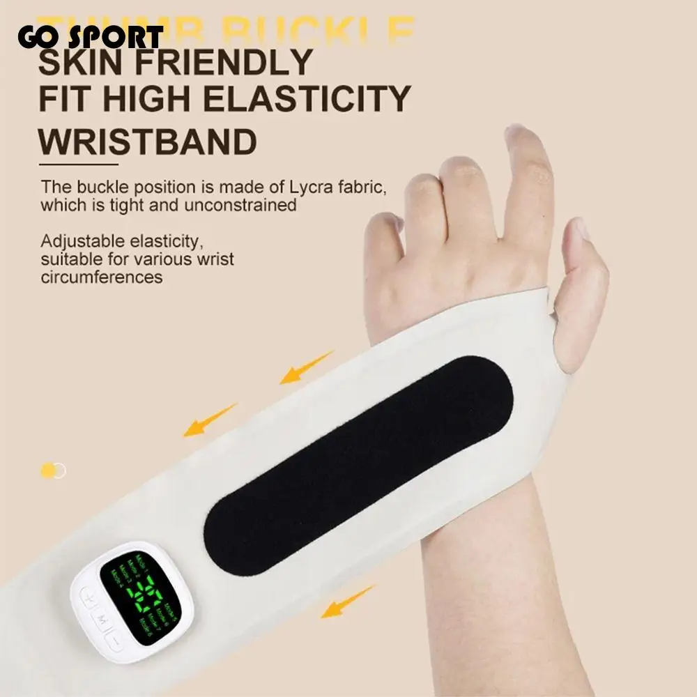 

Cordless Wrist Massager 8 Mode Vibration Relieves Hand Massager Soft Elastic Hand Massage Instrument Relax Muscle