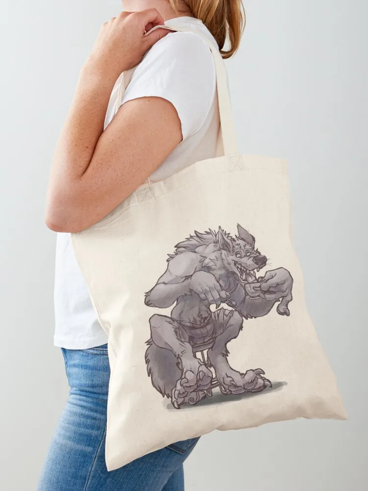 

Werewolf Tea Tote Bag tote bag university Lady bag Portable shopping custom canvas