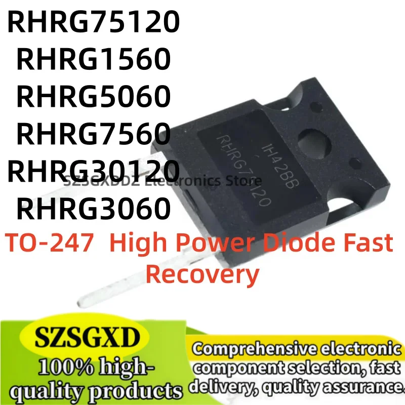 5-10Uds nuevo RHRG5060 RHRG3060 RHRG1560 RHRG75120 RHRG30120 RHRG7560 TO-247 1200V 75A High Power Diode Fast Recovery