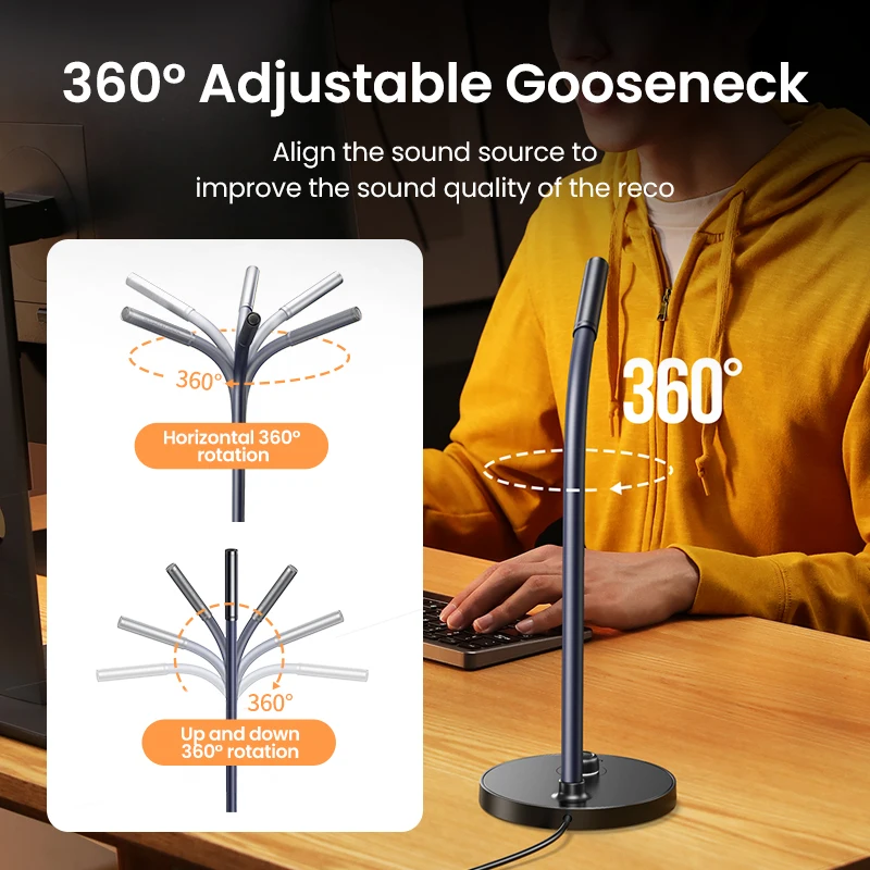 UGREEN USB Microphone Desktop Computer PC Mic for YouTube Streaming, Podcasting, Gaming Mic for Mac Windows Audio Microphones