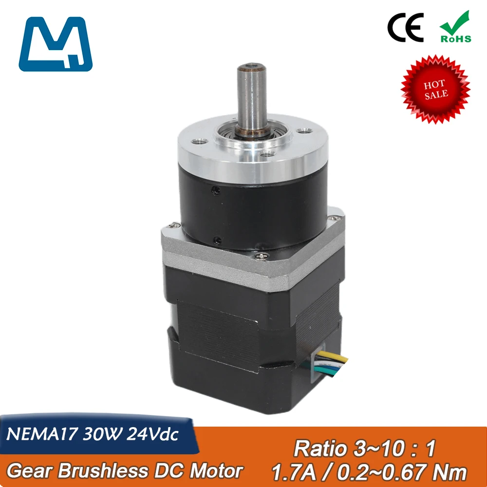 Imagem -03 - Relação Planetária da Caixa 10:1 com Nema 17 30w 24v Brushless dc Motor Gear Bldc Motor