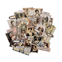 45PCS Vintage Character Photo Studio Salon Photo Materials DIY Scrapbooking Collage Album Gift Decoration