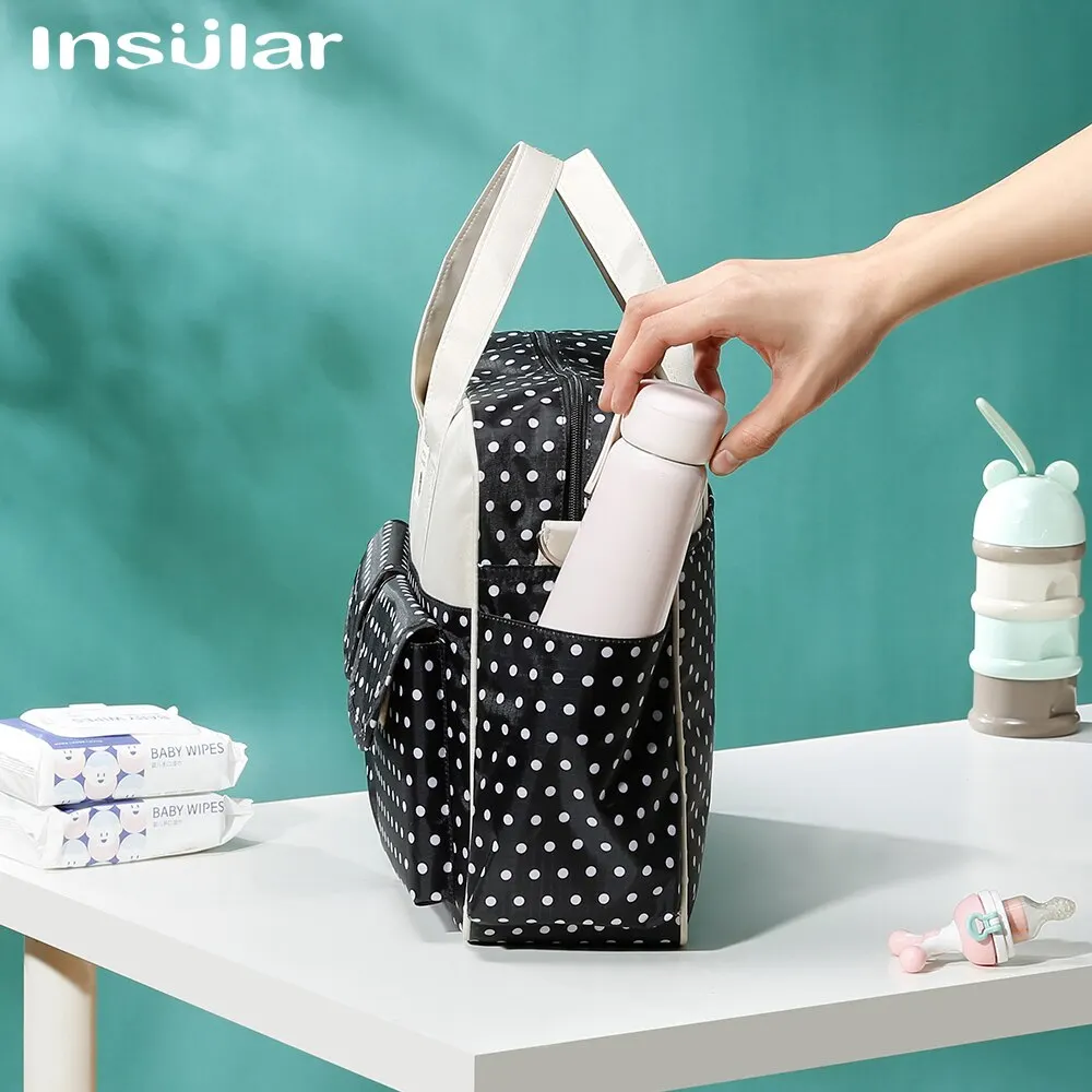 Fashion Print Diaper Tote Bag Baby Organizer Large Capacity Baby Nappy Bags for Mom Multifunction Travel Stroller Bag Baby Stuff