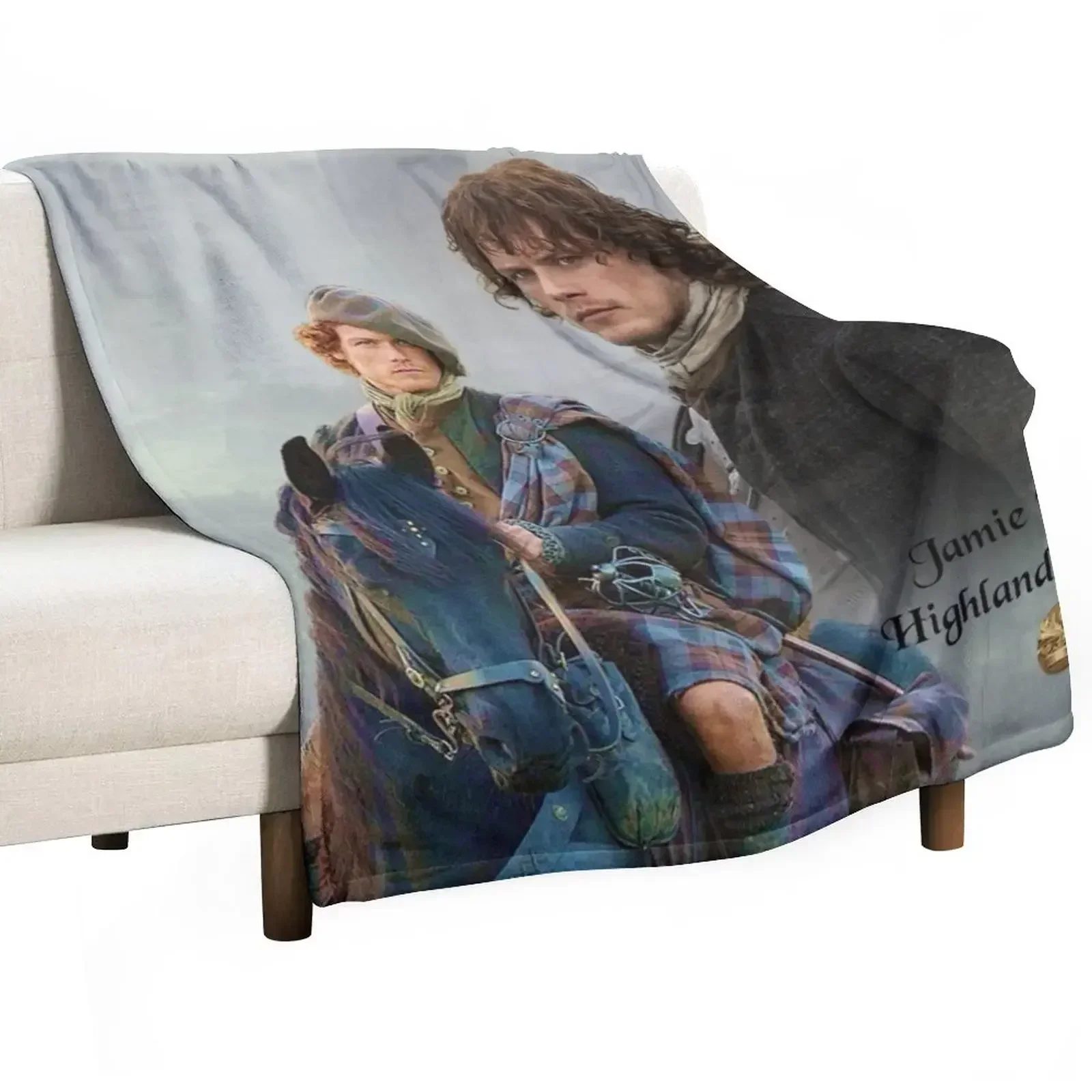 Jamie Fraser-Highland Warrior/Outlander Throw Blanket For Sofa Thin Soft Plaid Blankets