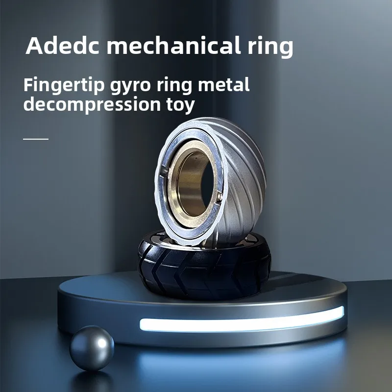 

ADEdc 1st Gen Mechanical Ring - Metal Fingertip Spinner Ring, Fidget Toy for Stress Relief