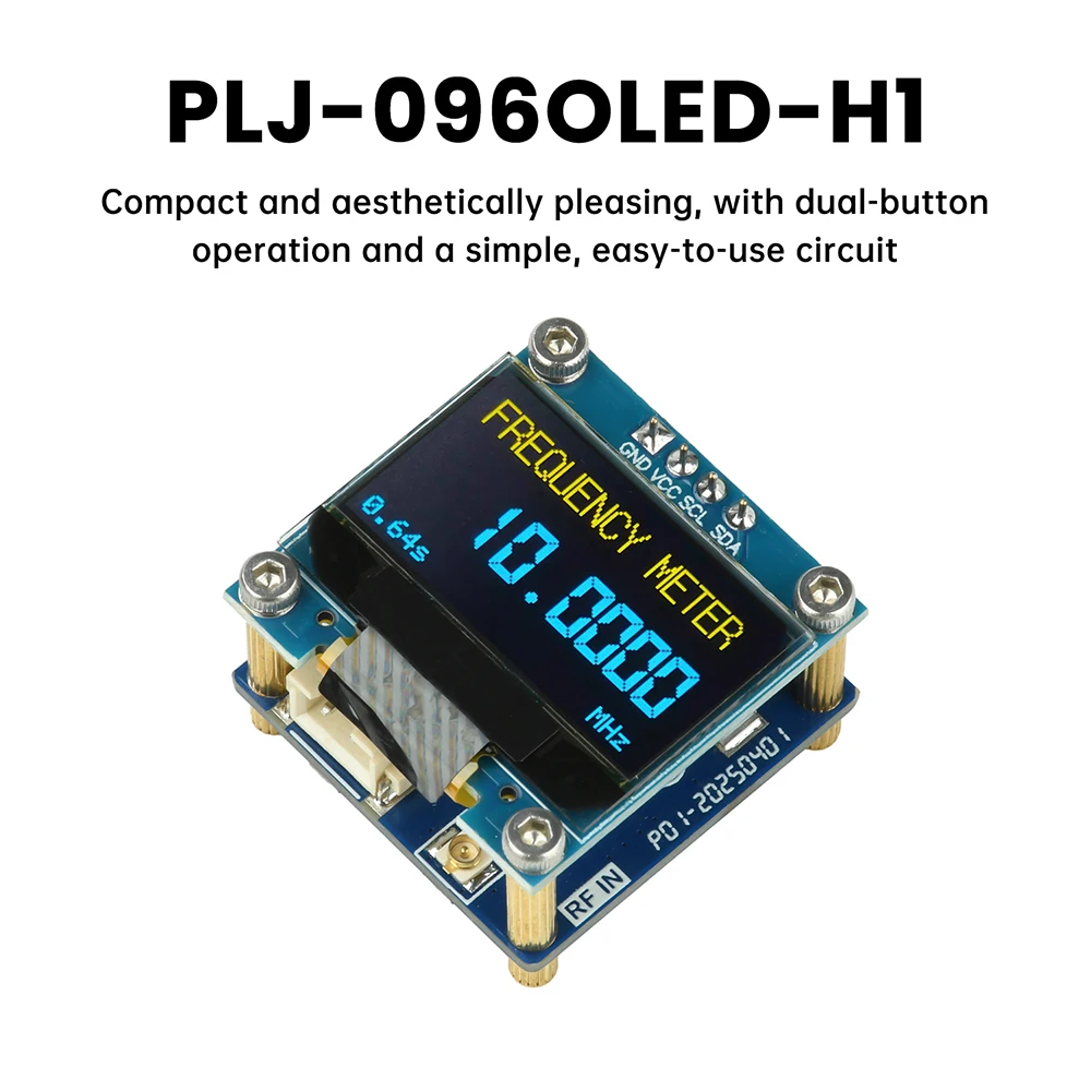 20MHz-2.7GHz Frequency Meter High-Precision PLJ-096OLED-H1 RF Frequency Counter For RF Measurement Ham Radio Transceiver