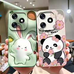 Cases For Tecno Spark 10 4G Spark 10C Cute Rabbit Panda Liquid Protective Anti-fall Shell For tecno spark 10 spark 10c Coque