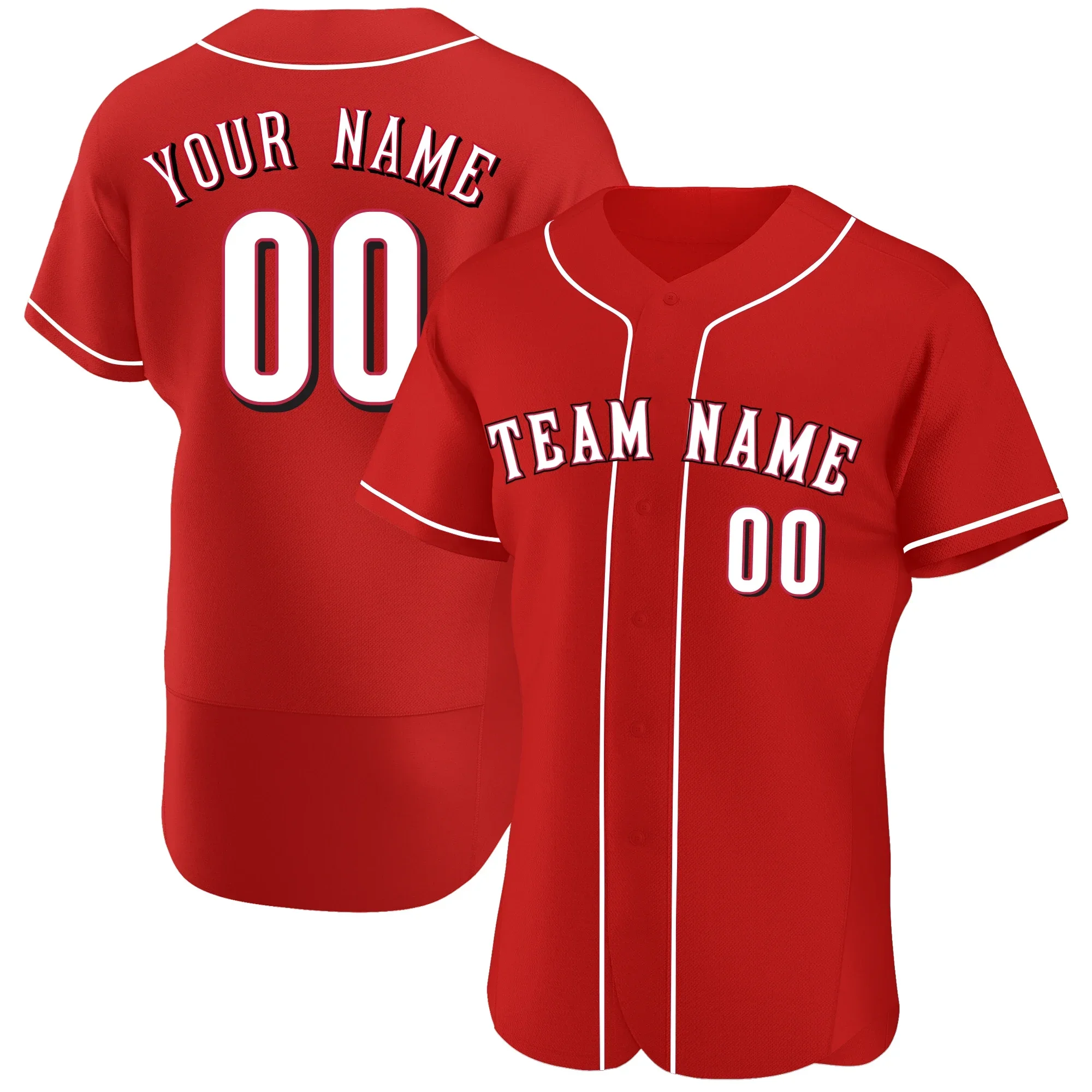 

Custom Baseball Jersey Personalized Print Team Name/Numbers Full Button Hip hop Streetwear for Men/Kids Outdoors Game/Party