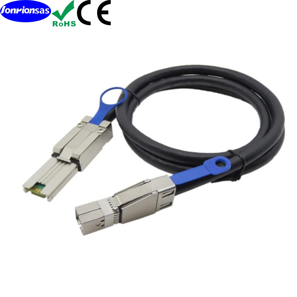 Kabel hybrydowy MINISASFF-8644 do Mini SAS SFF-8088 HD 6Gbps z zewnętrznym złączem 26-pinowym SAS2.0, z SCSI do systemów RAID