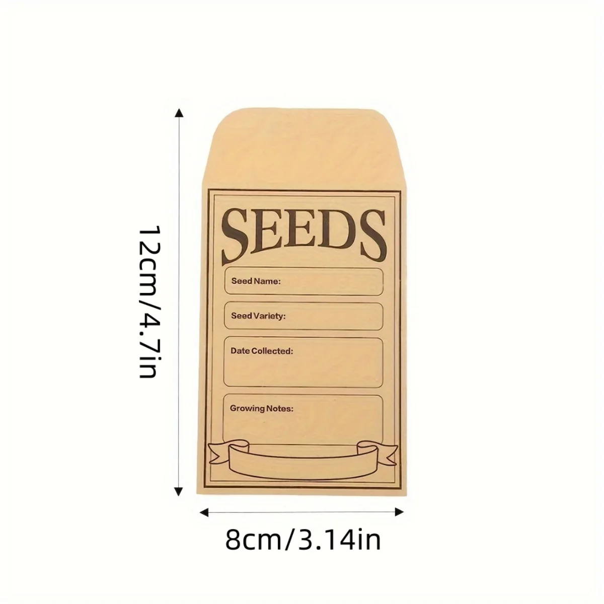 50 pcs seed envelope, seed package 3.14 x 4.72 inches, seed saving, envelope with secure small envelope, sealed envelope to coll