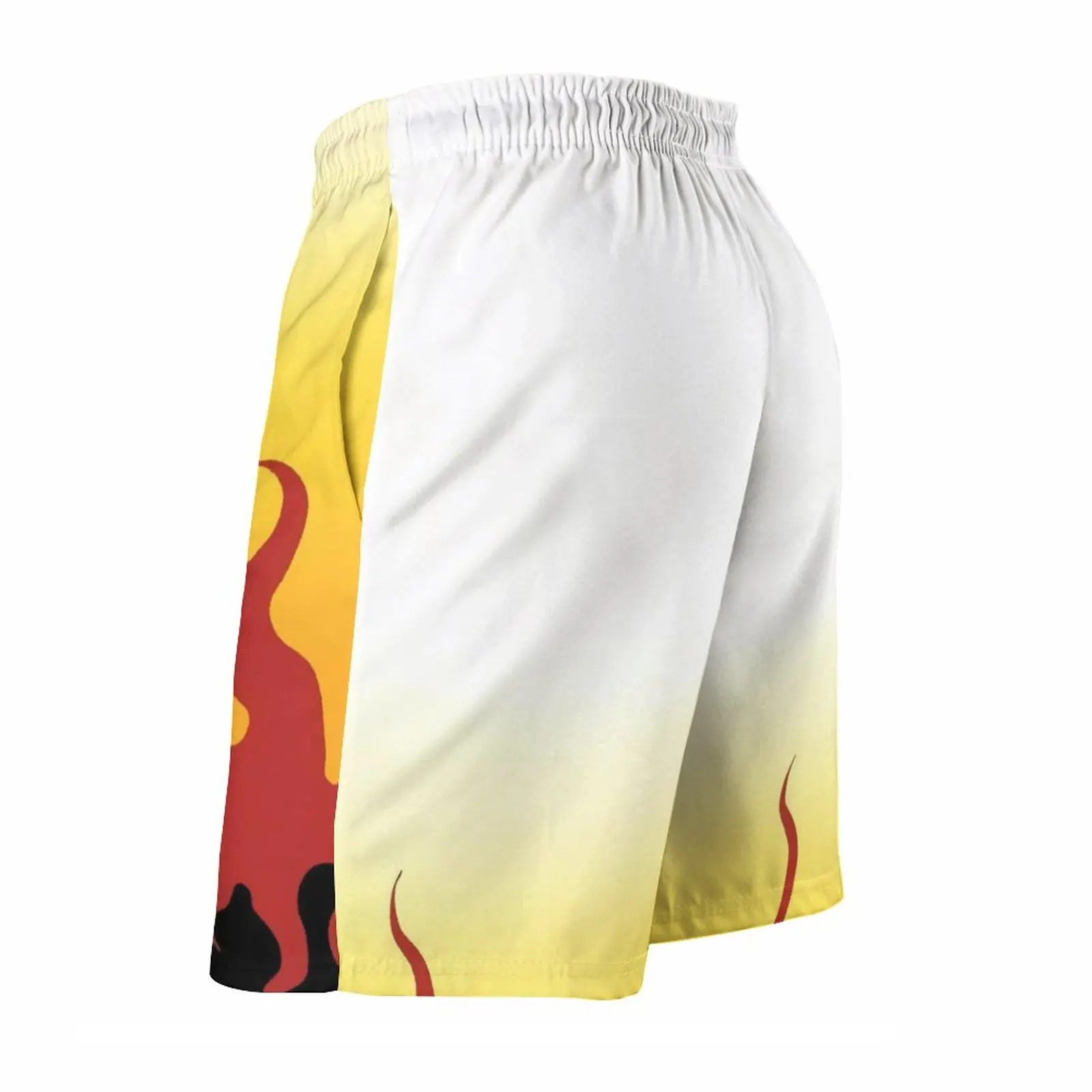 Rengoku Kyoujurou Fire Pattern Board Shorts Demon Slayer Kimetsu No Yaiba Anime Cosplay Cute Beach Short Pants Men Design Trunks