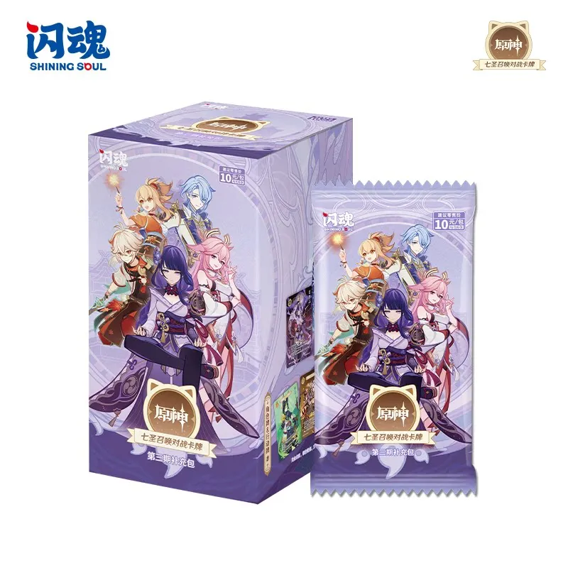 SHININGSOUL Genshin Impact Genius Invokation Tcg Battle Cards Part 3 Booster Pack Game Related Products Surprise Gift Collection