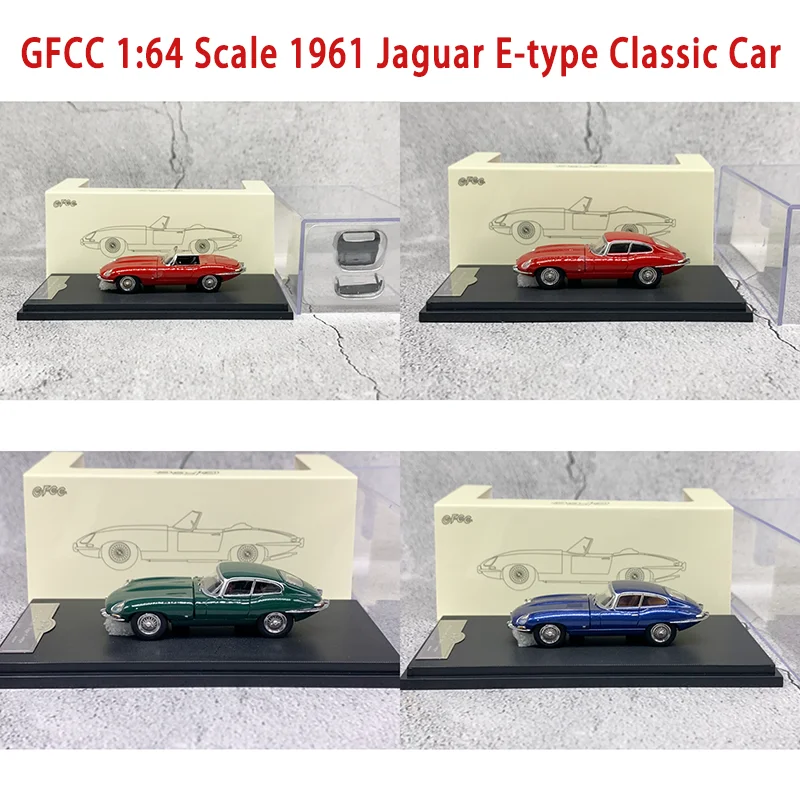 

GFCC литой под давлением масштаб 1:64, 1961, Jaguar E-типа, классический автомобиль из сплава, имитация модели автомобиля, коллекция сувениров, подарок, статические украшения