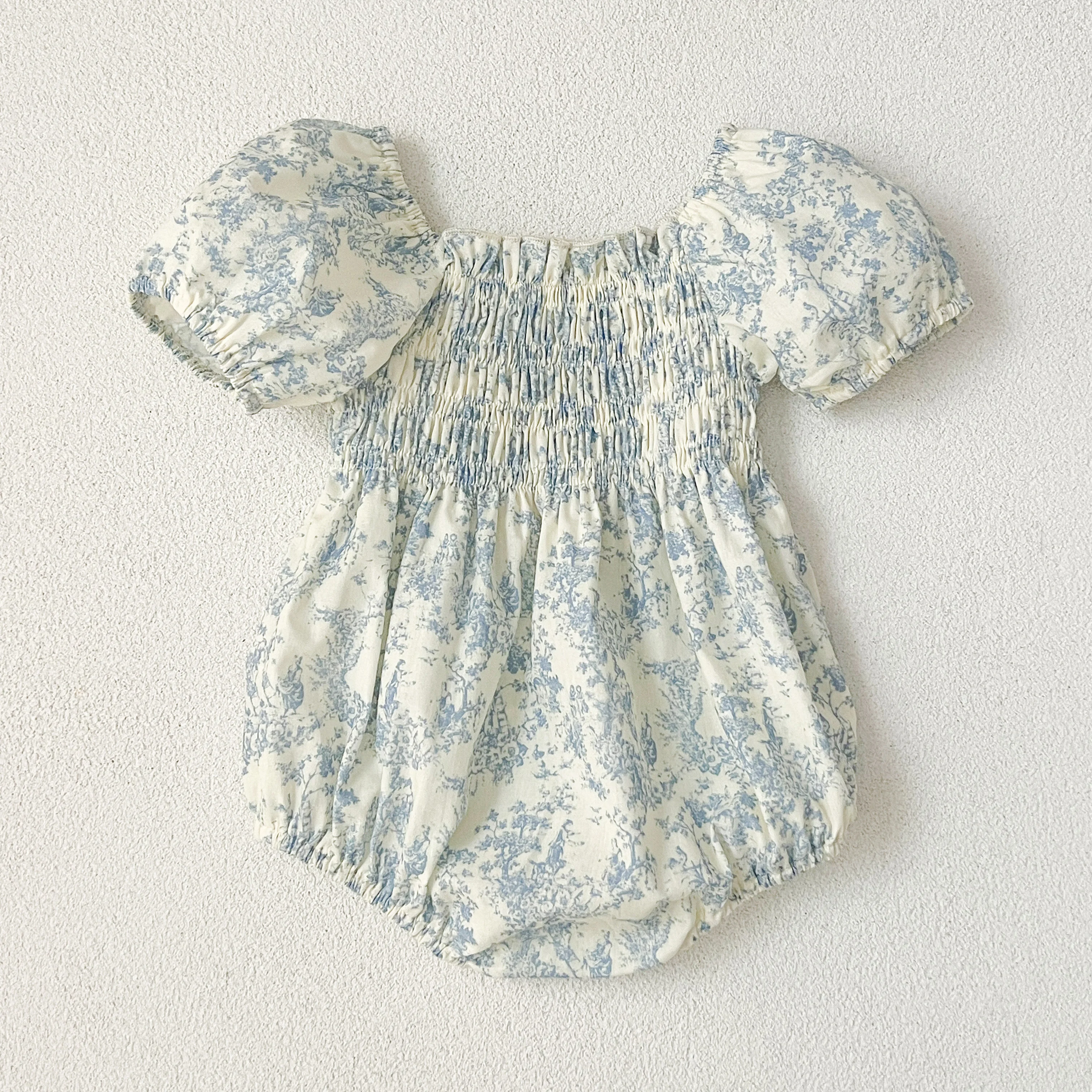 Sommer Schwester Kleid Infant Neugeborenes Baby Mädchen Kleidung Schwester Weibliche Baby Kleine Gebrochene Blaue Blume Kurzarm Strampler Kleidung ﻿ – Detail 33