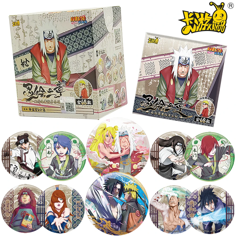 

Genuine Kayou Naruto Action Anime Character Jiraiya Hatake Kakashi Matte Craftsmanship Round Badge Accessories Fan Treasure Gift