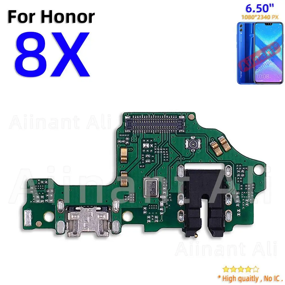 Aiinant Dock USB Charger Board Connector Charging Port Flex Cable For Huawei Honor 8 Lite Pro 8A 8C 8S 8X Max 2019 Spare Parts