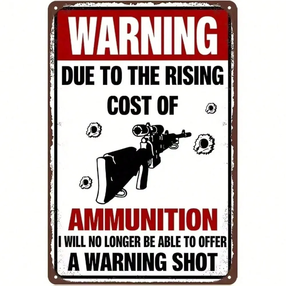 

AmmoLaughs No Trespassing Metal Sign Man Cave Decor Indoor Outdoor Wall Hanging