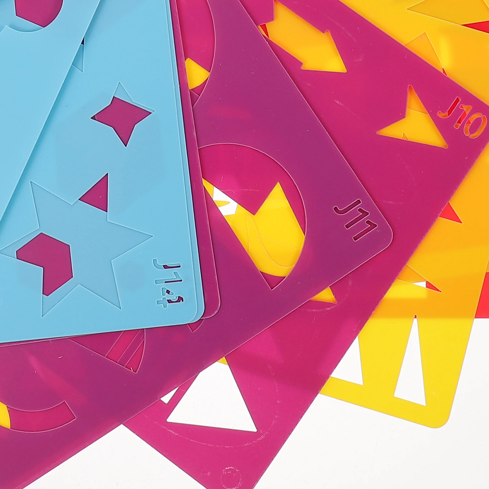 

Geometry Stencils Reusable Drawing Templates Durable Pet Material Smooth Surface Fine Cutting Creative Crafts Painting