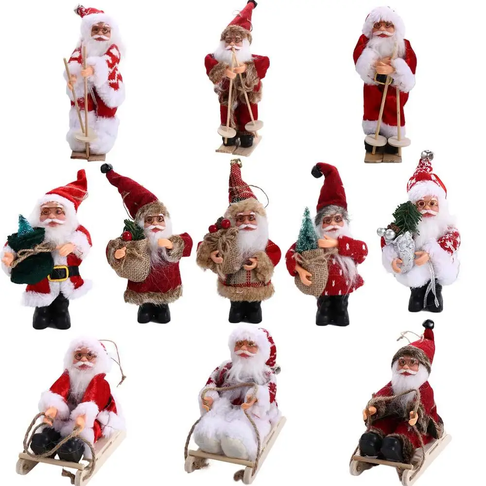 Home Table Decor N1N Kids Gift Xmas Tree Drop Ornaments Santa Figure Christmas Decorations Hanging Pendants Santa Claus Doll