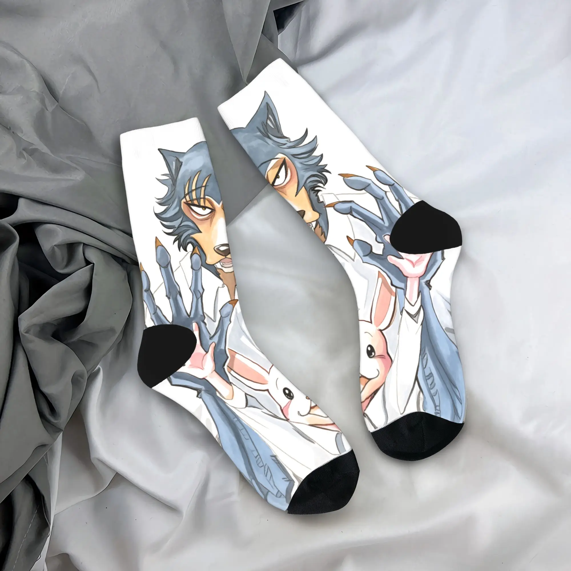 

Animal Legoshi & Juno Wolf Stockings Elegant Socks Adults Men Medium Soft Socks Spring Cycling Anti-Slip Socks Birthday Gift