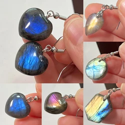 Bague ajustable pour femmes et hommes, 7 à 9 anneaux ronds, perle de forme irrégulière, pierre naturelle, Labradorite bleue, 1 pièce, Z018