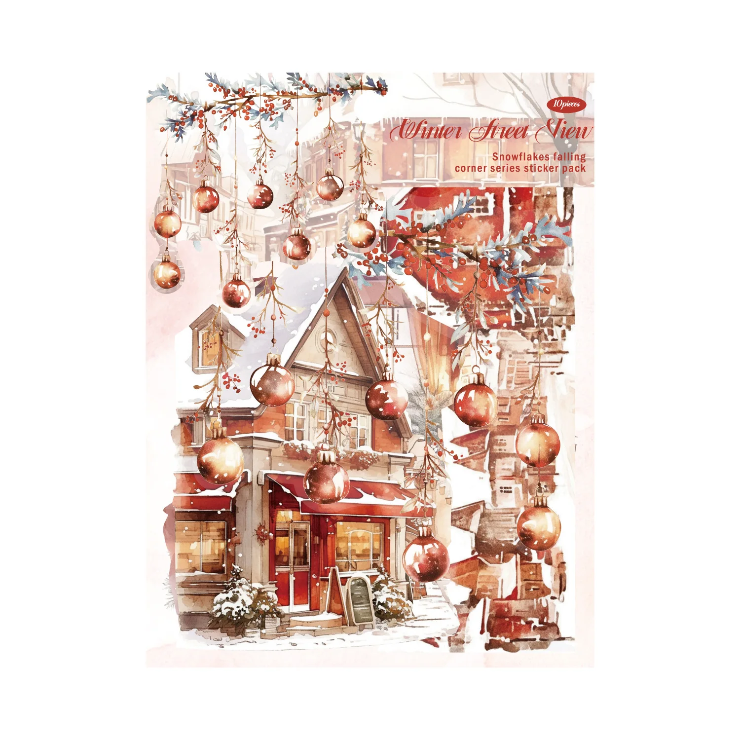 

20pcs/1lot Kawaii Scrapbook Stickers The corner where the snowflakes fall Junk Journal Gold Stationery Planner Decorative