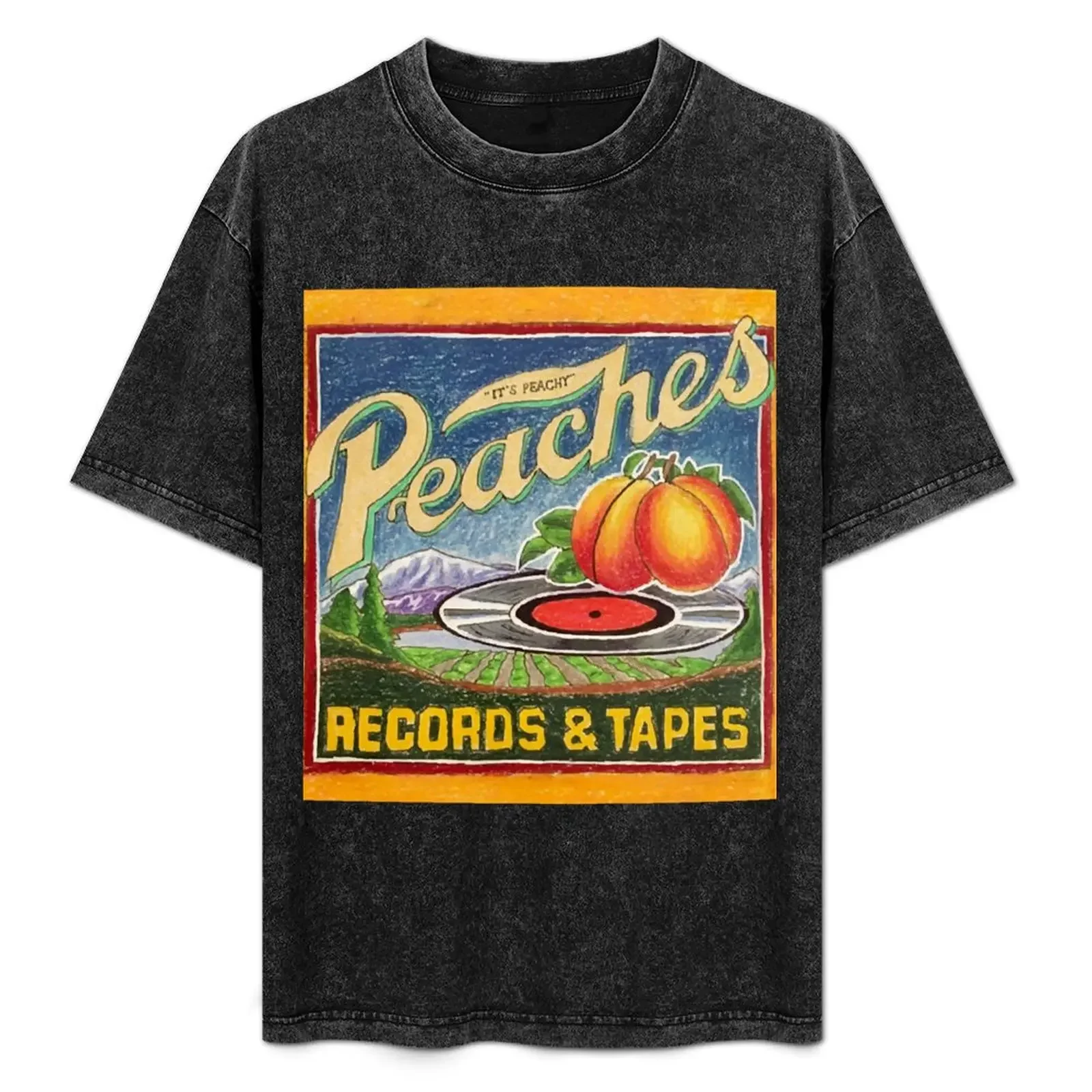 

Peaches Records and Tapes T-Shirt cotton graphic tees man t shirt Blouse fashion shirts mens graphic t-shirts anime