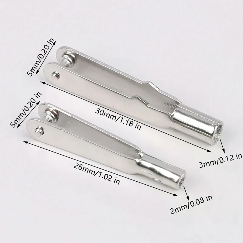 10PCS M2/M3 Metal Iron Clevis Chuck Pull Rod Connector Clamp Horn Alloy Screw Accessories Kit For RC Aircraft Car Model Plane