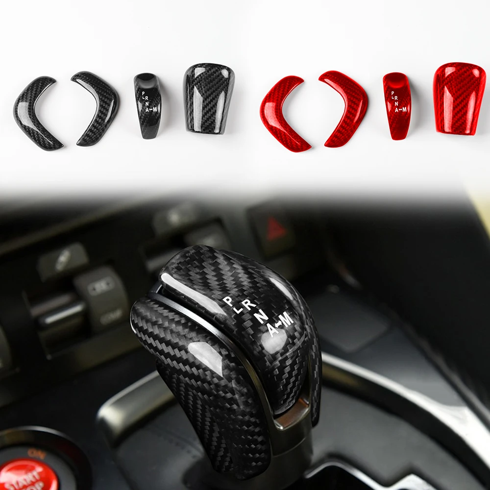 

Real Carbon Fiber Gear Stick Shift Knob Cover Trim for Nissan GTR R35 2017 2018 2019 2020 2021 2022 Car Interior Accessories