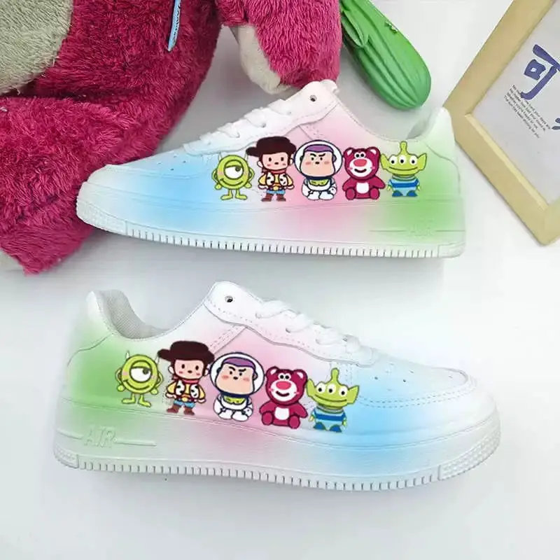 Toy Story peripheral shoes Spring and Autumn new couple shoes Sports shoes Girls' campus white shoes Versatile Lots Bear