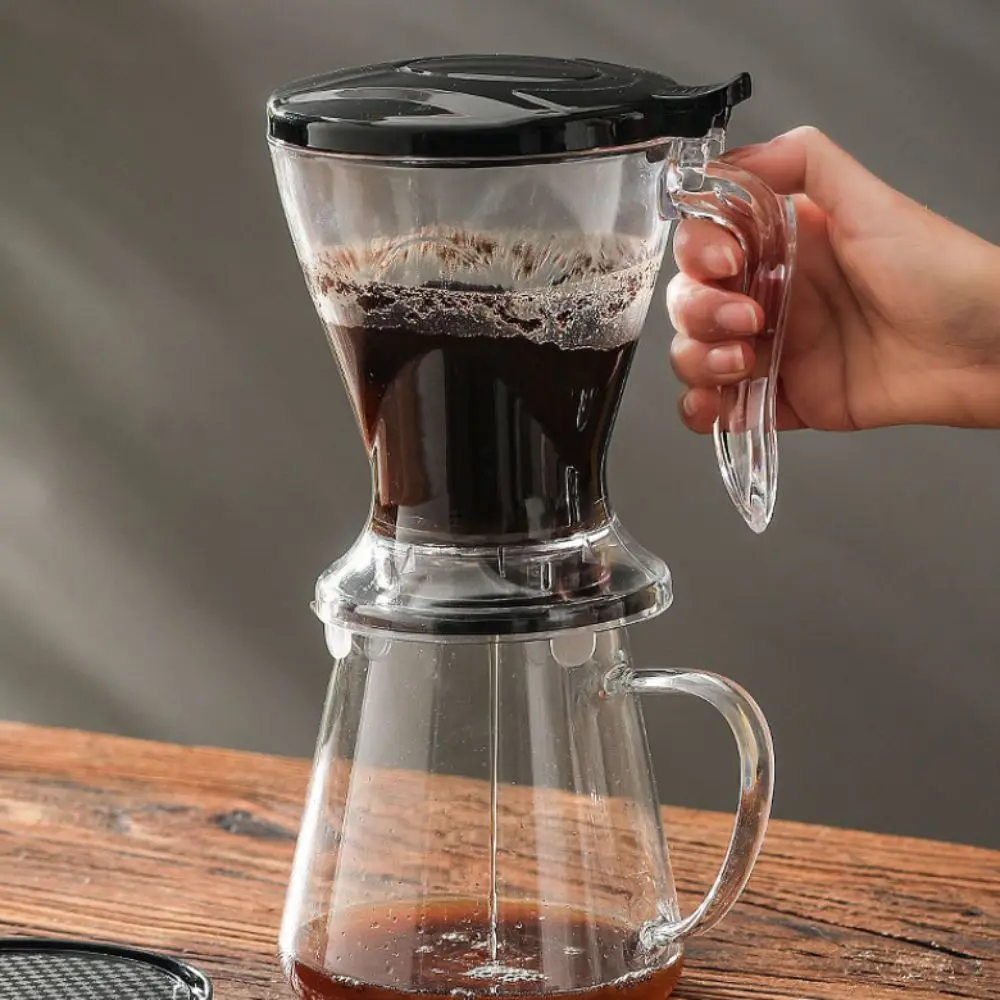 

Versatile 600ml Pour Over Coffee Dripper PC Transparent Coffee Filter Cup with Cup Mat Coffee Brewer Pot Outddor
