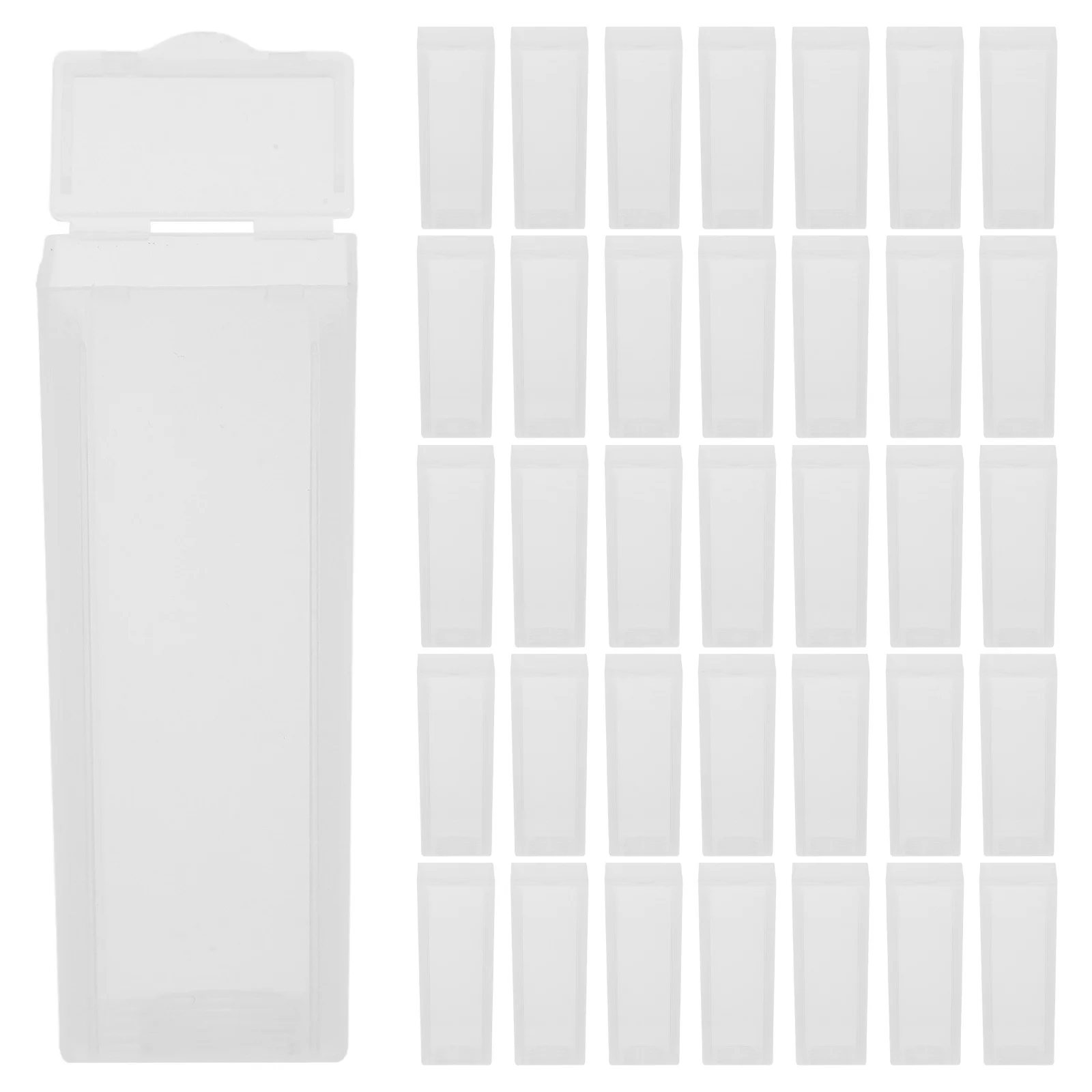 

50Pcs 5 Slot Lab Staining Tank Clear Plastic Slide Storage Container Research Lab Equipment Slide Staining Rack