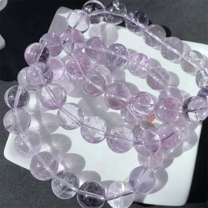 13MM Natural Lavender Amethyst Quartz Bracelet Healing Fashion Men Women Holiday Exquisite Christmas Gift 1PCS