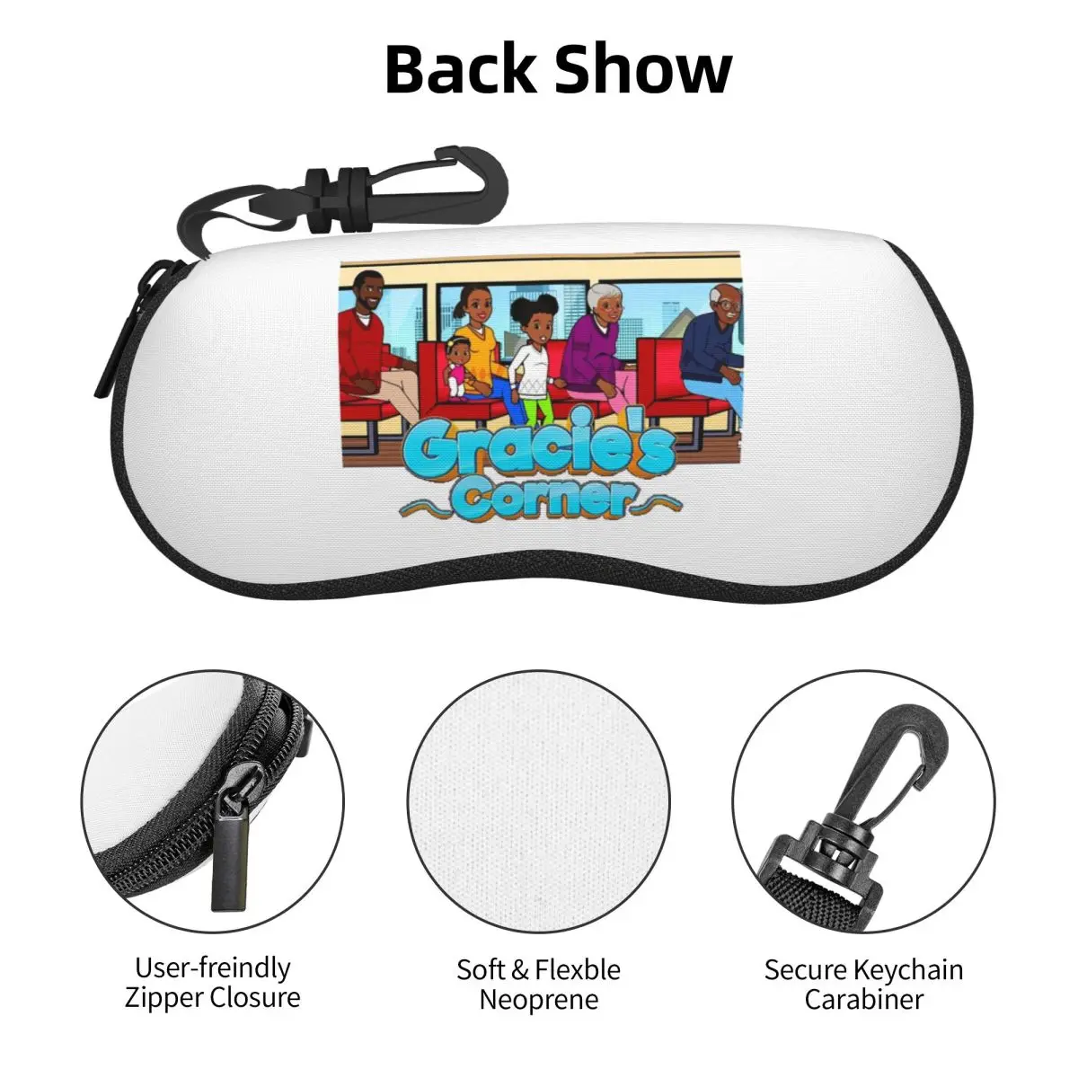 Gracies Family Corner 귀여운 포닉스 송 쉘 안경 케이스 보호용 선글라스 박스 여성 남성 소프트 안경 가방 파우치