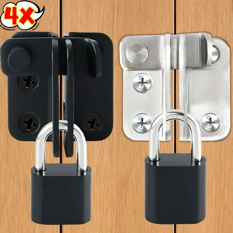 

4/1 шт., откидная защелка, защелка для ворот, раздвижной болт из нержавеющей стали, пряжка для дверного замка, безопасный дверной замок, защелка для туалетного забора, гаража