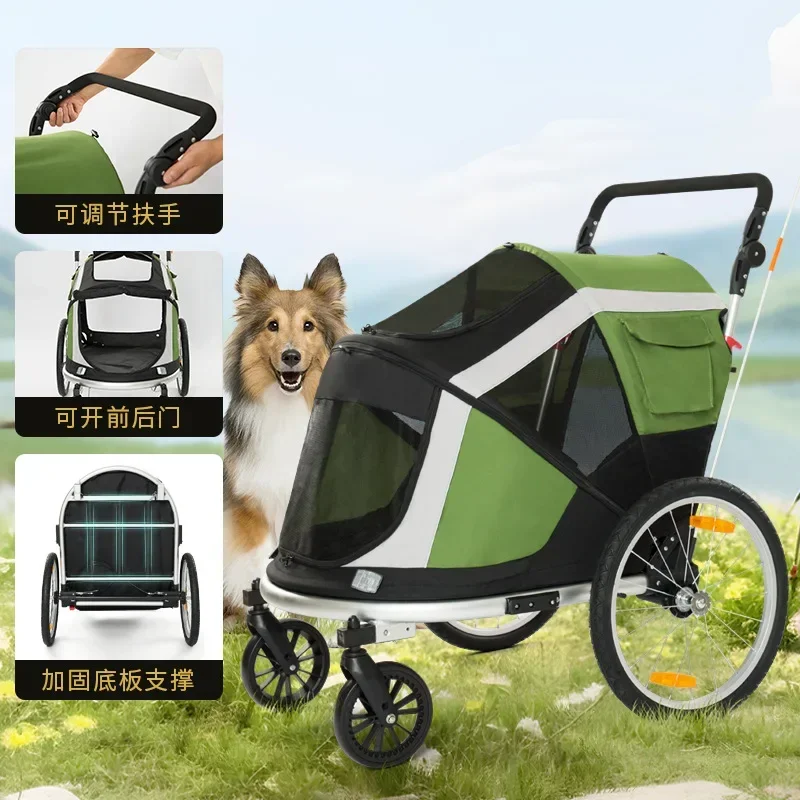 Outdoor Riding Pet Trailer Large Space Pet Cart Dog Cat Cart Can Be Connected To A Bicycle