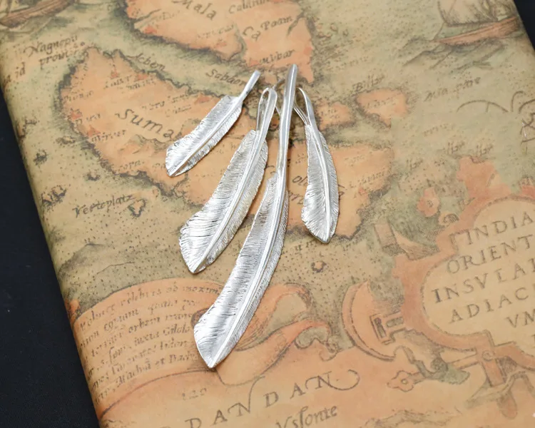 S925 sterling silver fashion jewelry feather series japanese and korean trendy men's and women's necklace pendant chain